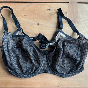 PANACHE, Envy Side Support Balconette Bra, 36F, Black